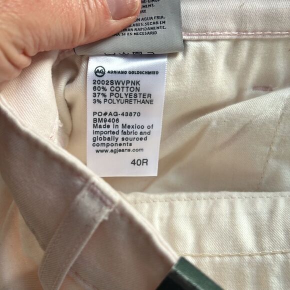 AG Adriano Goldschmied Canyon Shorts Mens Size 40 Pale Pink Chino - Picture 8 of 8